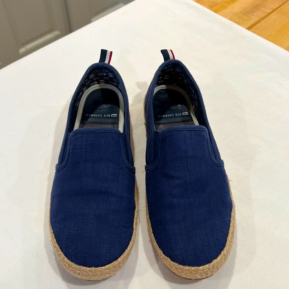 Ben Sherman men’s navy canvas boat shoes